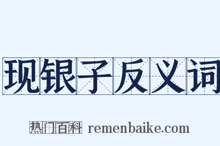 现银子反义词是什么意思的图片